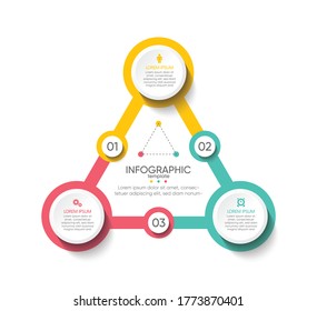Presentation business infographic template with 3 step