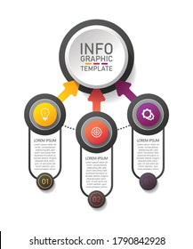 Presentation business infographic template with 3 step