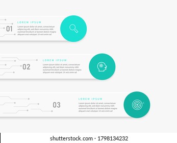 Presentation business infographic template with 3 options. Vector illustration.
