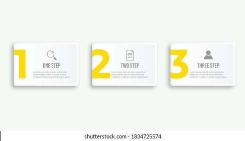 Presentation business infographic template with 3 options. Vector illustration.