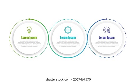Presentation business infographic template with 3 options