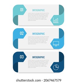 Plantilla de información de negocios de presentación con 3 opciones