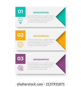 Presentation business infographic template with 3 options. Vector illustration.
