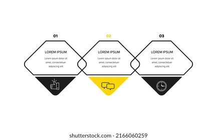 Presentation business infographic template with 3 options