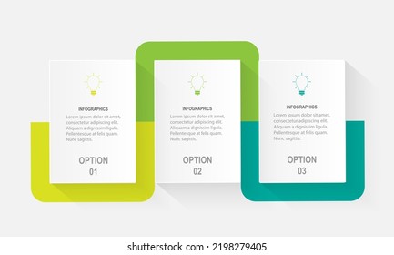 presentation business infographic template with 3 options