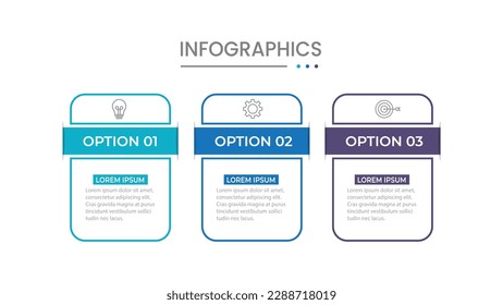 Presentation business infographic template with 3 options