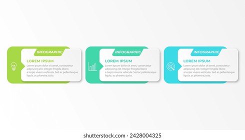 Presentation business infographic template with 3 options. Vector illustration.