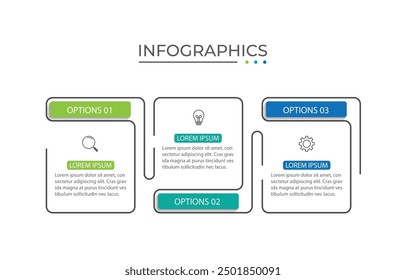 Presentation business infographic template with 3 options