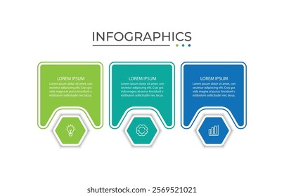 Presentation business infographic template with 3 options.