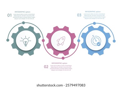 Presentation business infographic template with 3 options. Vector illustration.