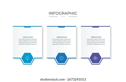 Presentation business infographic template with 3 options