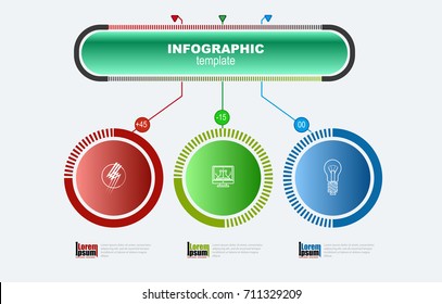 Presentation business infographic template with 3 options
