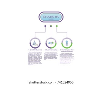 Presentation business infographic template with 3 options. Vector illustration.