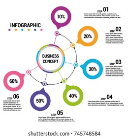 Presentation business infographic template with 3 options. Vector illustration.