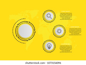 Presentation business infographic template with 4 options. Vector illustration. Can be used for workflow layout, diagram, business step options, banner, web design.and business icon.
EPS.10