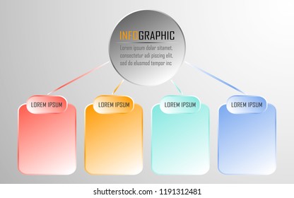 Presentation business infographic template with 4 options. Vector illustration.