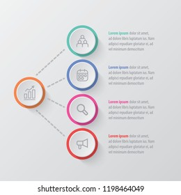 Presentation business infographic template with 4 options. Vector illustration