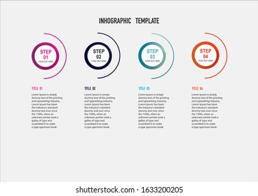 Presentation business infographic template with 4 options. Vector illustration.