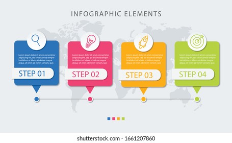 Presentation business infographic template with 4 options