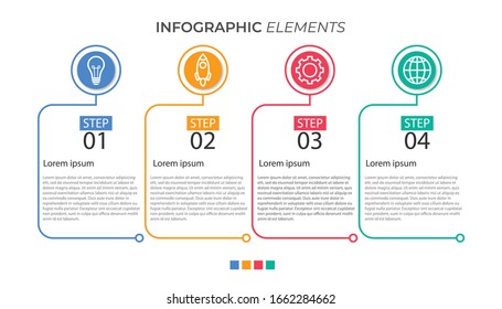 Presentation business infographic template with 4 options