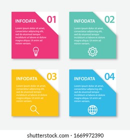 Presentation business infographic template with 4 options