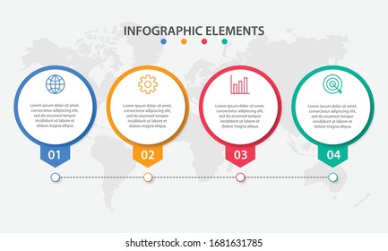 Presentation business infographic template with 4 options