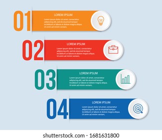 Presentation business infographic template with 4 options