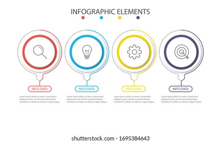 Presentation business infographic template with 4 options. Vector illustration.