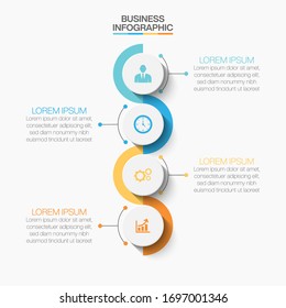 Presentation business infographic template with 4 options