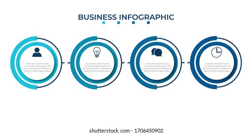 Presentation business infographic template with 4 options
