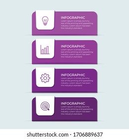 Presentation business infographic template with 4 options. Vector illustration