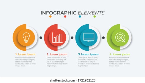 Presentation business infographic template with 4 options