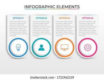 Presentation business infographic template with 4 options