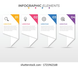 Presentation business infographic template with 4 options