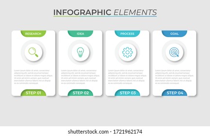 Presentation business infographic template with 4 options