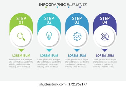 Presentation business infographic template with 4 options