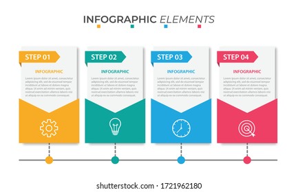 Presentation business infographic template with 4 options