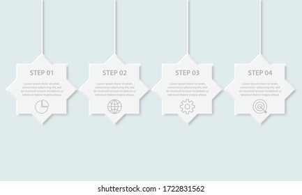 Presentation business infographic template with 4 options. Vector illustration.