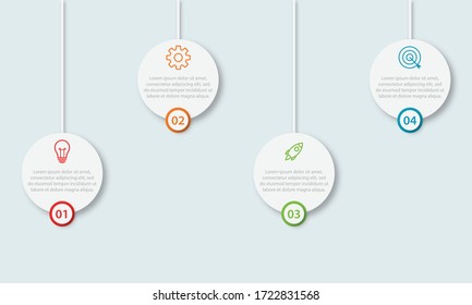 Presentation business infographic template with 4 options. Vector illustration.