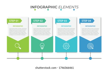 Presentation business infographic template with 4 options