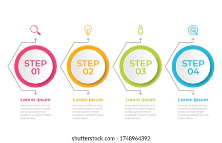 Presentation business infographic template with 4 options