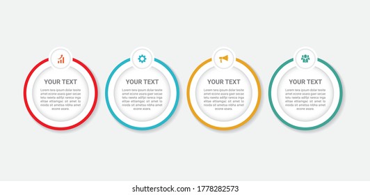 Presentation business infographic template with 4 options