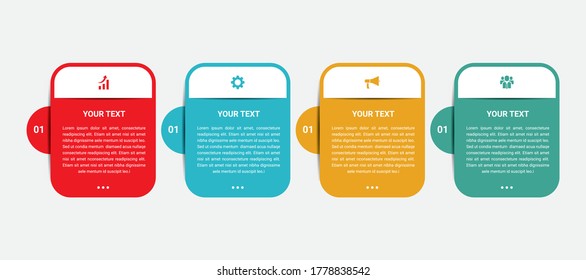 Presentation business infographic template with 4 options