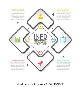 Presentation business infographic template with 4 steps