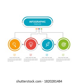 Presentation business infographic template with 4 options