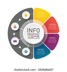 Presentation business infographic template with 4 step