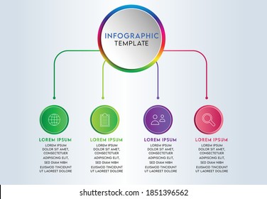 Presentation business infographic template with 4 step  options.