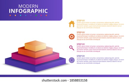 Presentation business infographic template with 4 options