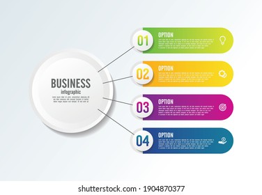 Presentation Business Infographic Template With 4 Step