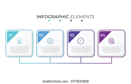 Presentation business infographic template with 4 options